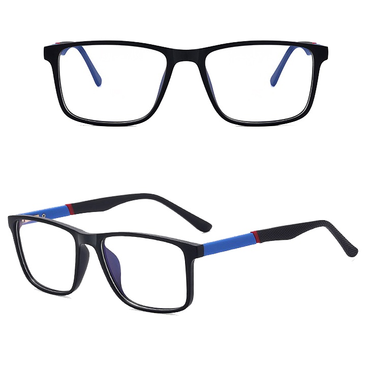 Męskie okulary zerówki do komputera BLUE LIGHT z flexami